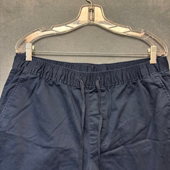 Alfani Navy Blue Elastic Waist Shorts Pull On Cotton Stretch Drawstring Casual - Picture 7 of 13
